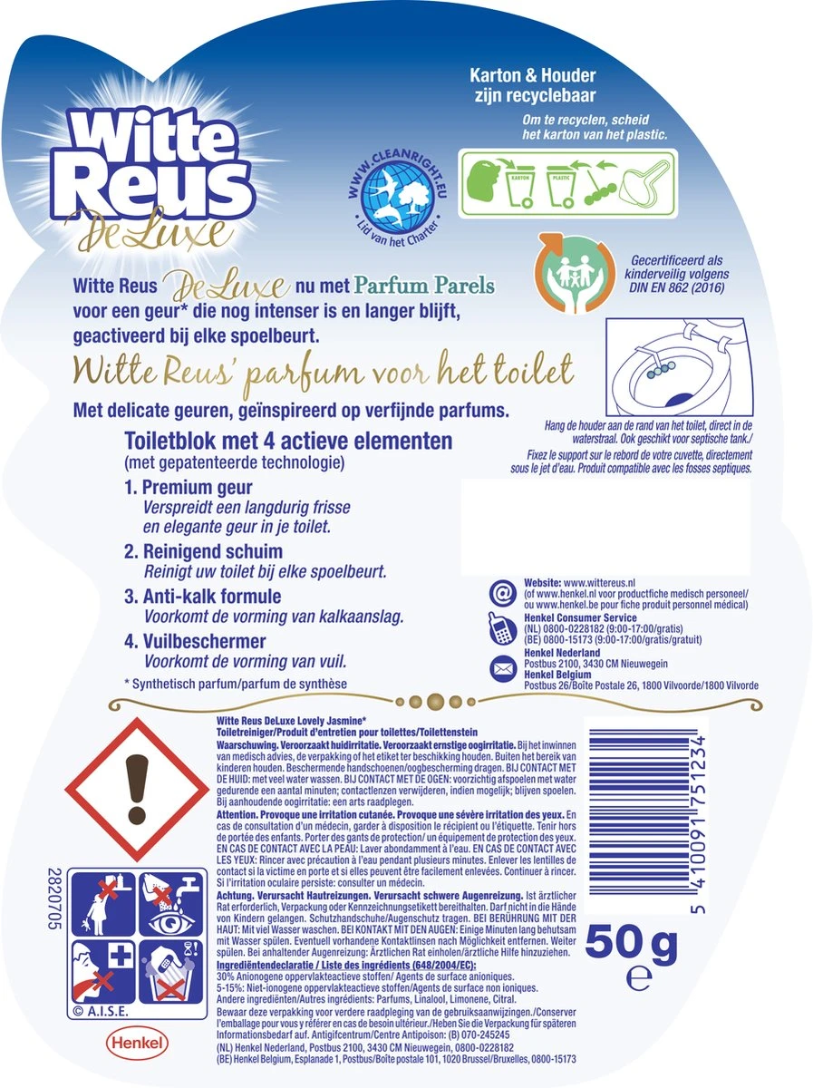 Witte Reus DeLuxe Toiletblok - Lovely Jasmine - WC Blokjes Voordeelverpakking - 10 Stuks Witte Reus DeLuxe Toiletblok - Lovely Jasmine - WC Blokjes Voordeelverpakking - 10 Stuks -Huishoudelijke Artikelen Winkel 897x1200 9