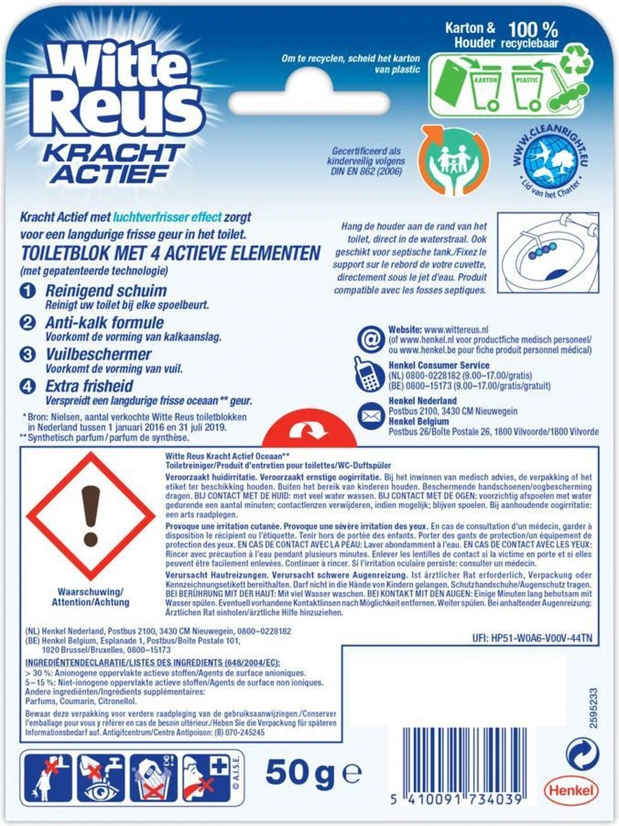 Witte Reus Kracht Actief Toiletblok - Oceaan - WC Blokjes Voordeelverpakking - 10 Stuks Witte Reus Kracht Actief Toiletblok - Oceaan - WC Blokjes Voordeelverpakking - 10 Stuks -Huishoudelijke Artikelen Winkel 900x1200 16