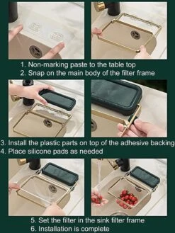 Merkloos Gootsteen Organizer - Gootsteen Afval Netje - Gootsteenontstopper -Gootsteen Zeef Netto- Sink Filter Rack Anti-Blokkeren Wegwerp-Fijne Mesh Filter Aanrecht Zeef Mesh Tas Voor Keuken- Spoelbak - Incl. 50 Netjes -Huishoudelijke Artikelen Winkel 900x1200 5