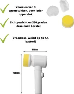 V&P Magic Brush - Elektrische Multifunctionele Schoonmaakborstel - 3 Opzetstukken - Wasborstel - Poetsmachine - Schrobborstel - Handborstel - Werkborstel - Schrobber - Boorborstel - Schoonmaakmiddelen - Reinigingsborstel 4 V&P Magic Brush - Elektrische Multifunctionele Schoonmaakborstel - 3 Opzetstukken - Wasborstel - Poetsmachine - Schrobborstel - Handborstel - Werkborstel - Schrobber - Boorborstel - Schoonmaakmiddelen - Reinigingsborstel -Huishoudelijke Artikelen Winkel 947x1200 5