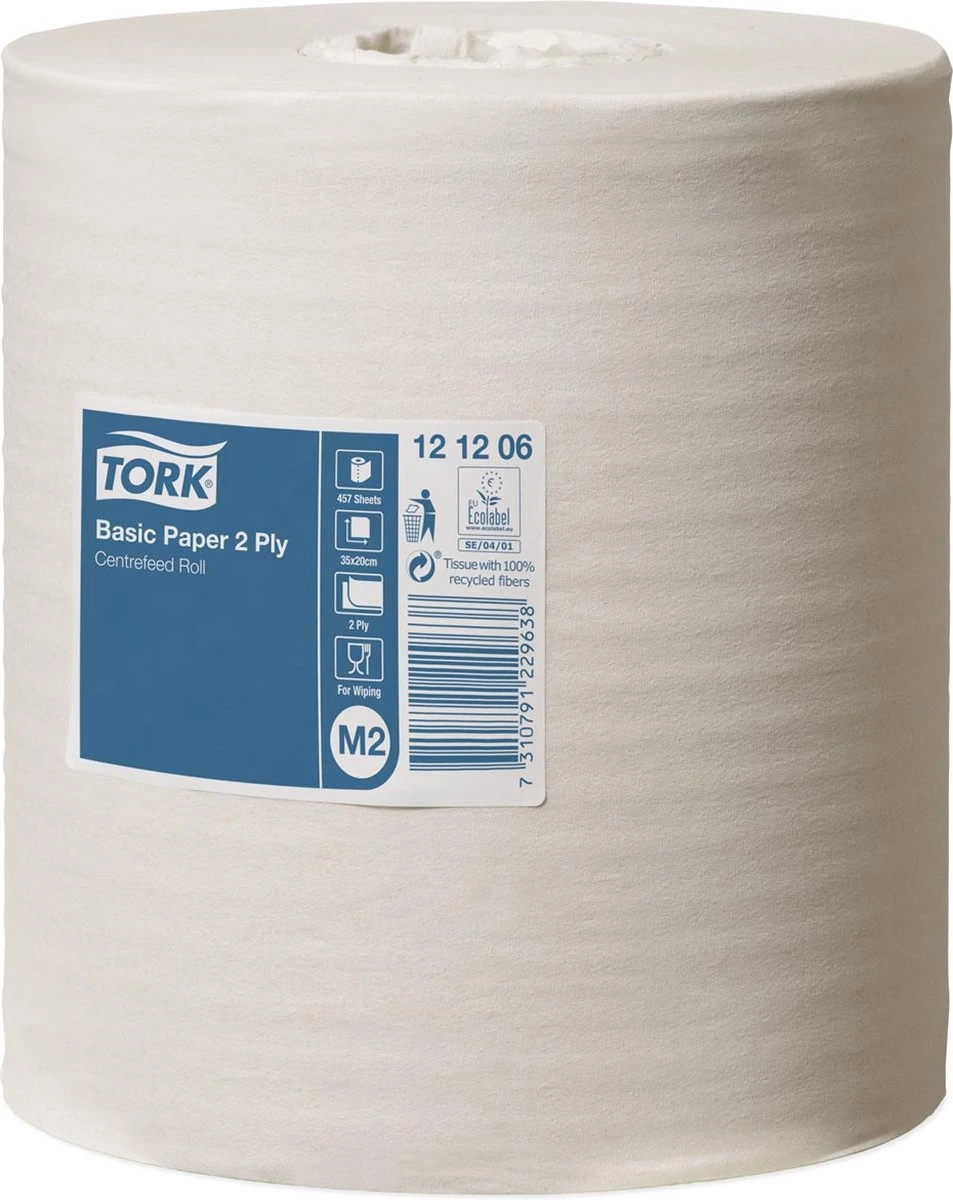 Poetsrol Tork M2 121206 2-laags - 20cm x 160m - 6 rollen Poetsrol Tork M2 121206 2-laags - 20cm X 160m - 6 Rollen -Huishoudelijke Artikelen Winkel