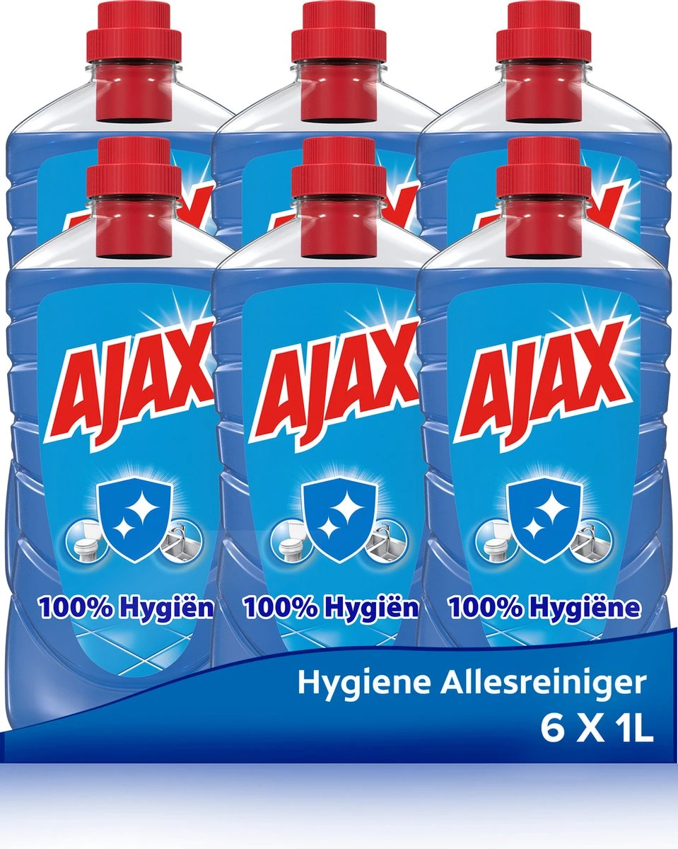 Ajax Allesreiniger 100% Hygiene 6 x 1L - Voordeelverpakking Ajax® Ajax Allesreiniger 100% Hygiene 6 X 1L - Voordeelverpakking -Huishoudelijke Artikelen Winkel 959x1200 4