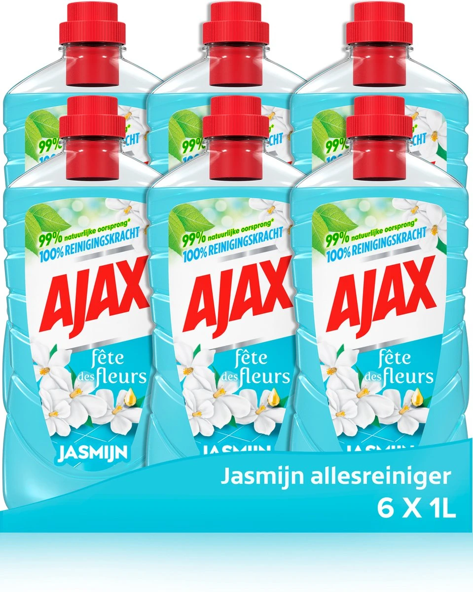 Ajax Allesreiniger Fête des Fleurs Jasmijn 6 x 1L - Voordeelverpakking Ajax® Ajax Allesreiniger Fête Des Fleurs Jasmijn 6 X 1L - Voordeelverpakking -Huishoudelijke Artikelen Winkel 959x1200 5