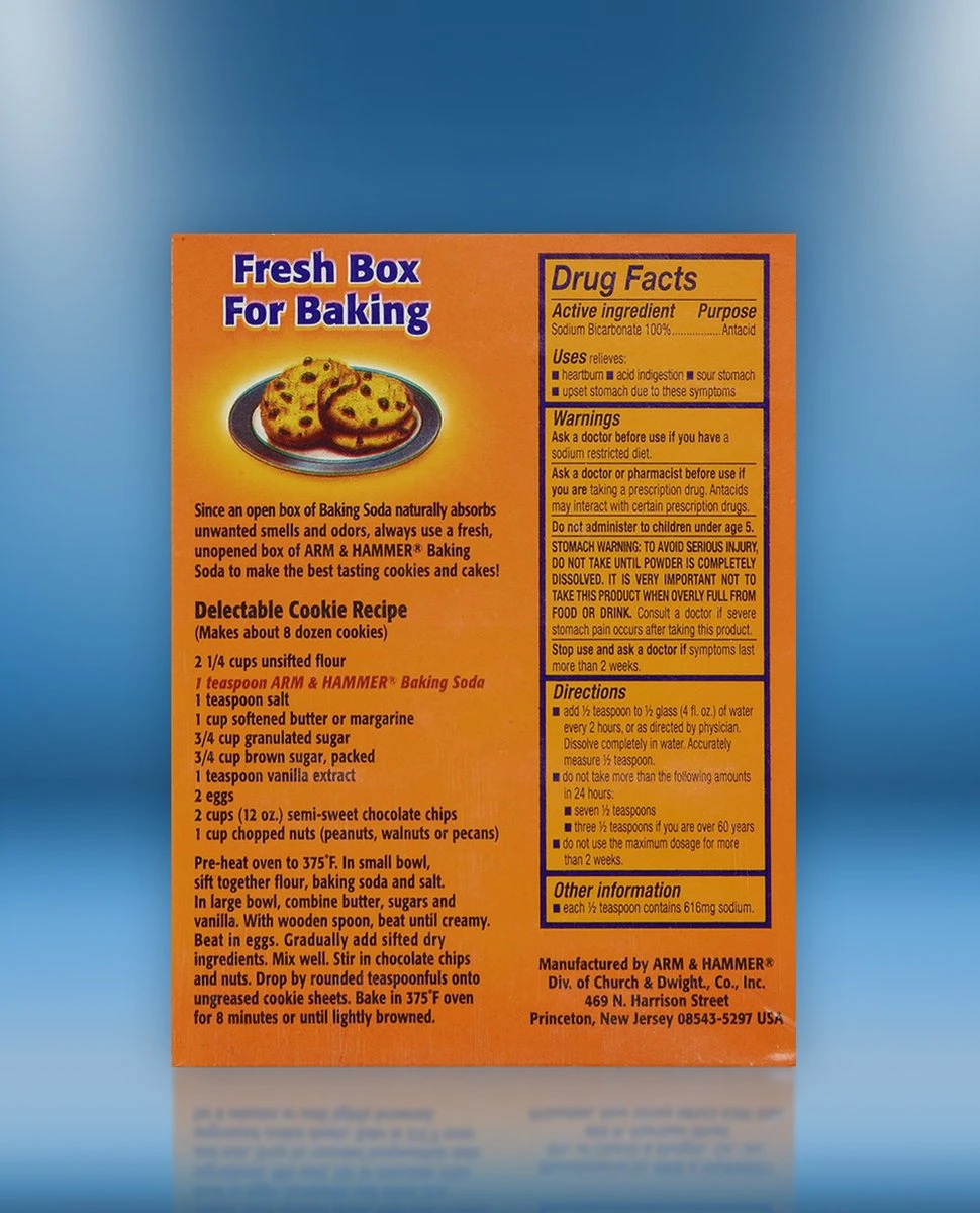 Arm & hammer baking soda 454 gram 2 stuks Arm & Hammer Baking Soda 454 Gram 2 Stuks -Huishoudelijke Artikelen Winkel 970x1200 4