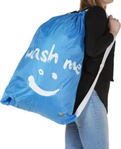 Wonair - Grote Waszak - 60x90cm - Hemelsblauw - Met Trekkoord En Draagband -Huishoudelijke Artikelen Winkel 972x1200