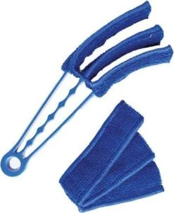 Musthave Gadget Blauw - Professionele, Jaloezie & Lamellen Reiniger - Lamellen Borstel - Stof Verwijderaar - Jaloezie Stoffer - Incl. Extra Microvezeldoekje -Huishoudelijke Artikelen Winkel 984x1200 1