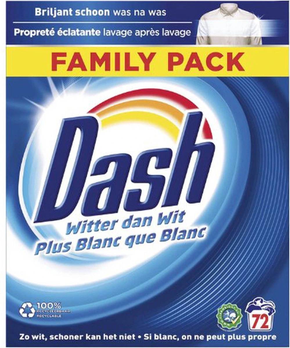 Dash Waspoeder Original Wit - Wasmiddel - 72 Wasbeurten - Voordeelverpakking Dash Waspoeder Original Wit - Wasmiddel - 72 Wasbeurten - Voordeelverpakking -Huishoudelijke Artikelen Winkel